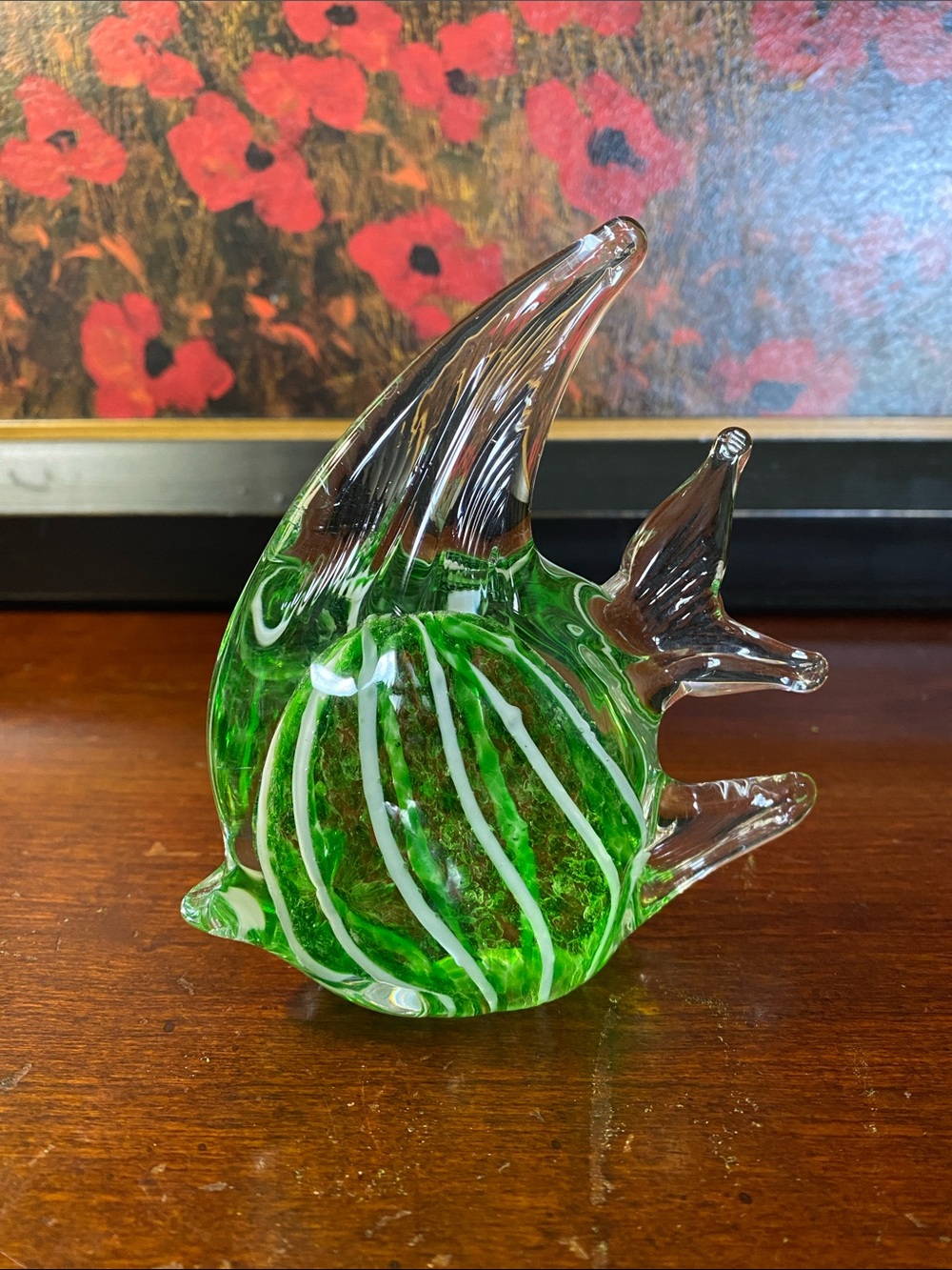 Hand-Blown Murano STYLE Angel Fish Paperweight